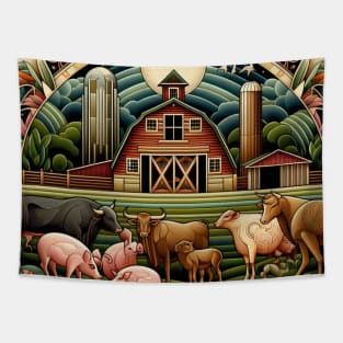 Life on the Farm Tapestry