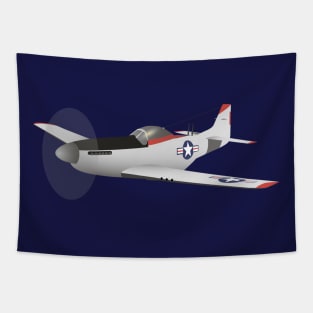 P-51 Mustang WWII Airplane Tapestry