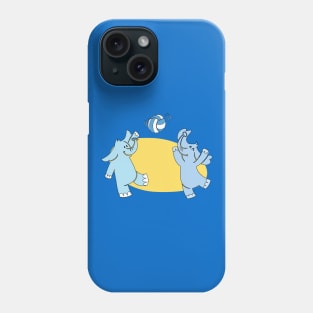 Elephants Playing Volleyball Children Motif Phone Case