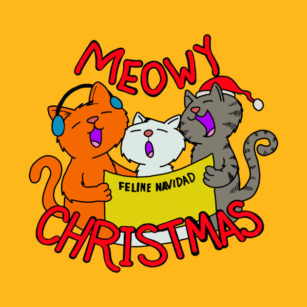 Meowy Christmas by wolfmanjaq