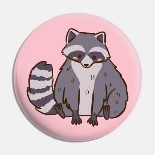 Cute little raccoon illustration Pin