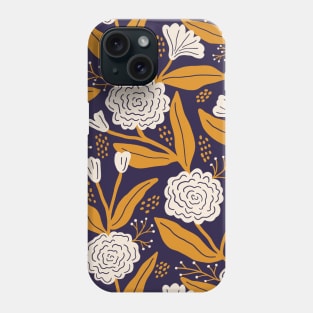 Rose garden in dark blue Phone Case