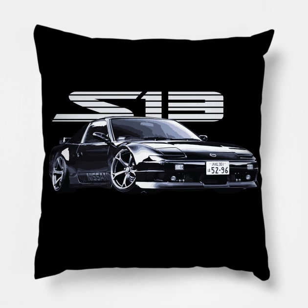 nissan s13 Japanese Style 180 240 Drift Machine Pillow by cowtown_cowboy