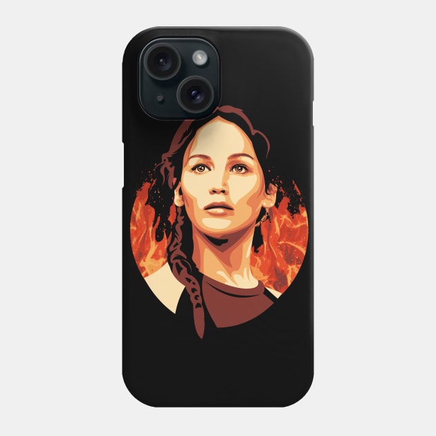 The Girl On Fire Phone Case by TomTrager