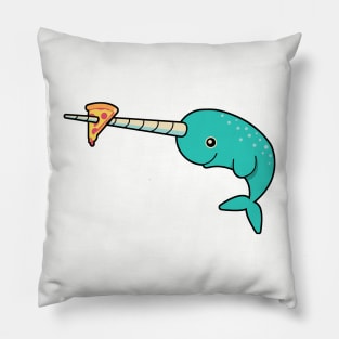 Narwhals Love Pizza Pillow