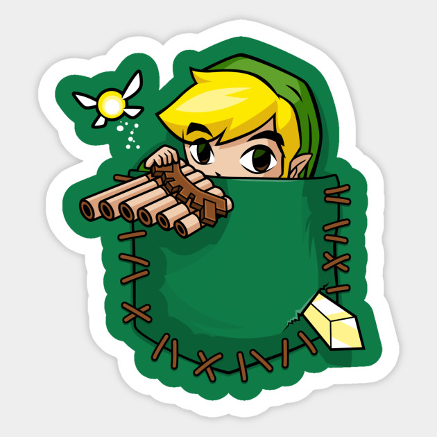 Pocket Link - Link - Sticker | TeePublic