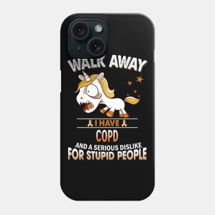 funny Copd grumpy unicorn warrior Phone Case