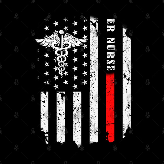 ER Nurse Distressed American Flag Emergency Room RN by neonatalnurse