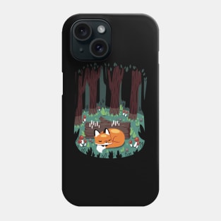 Resting Place for a Sleepy Fox Phone Case