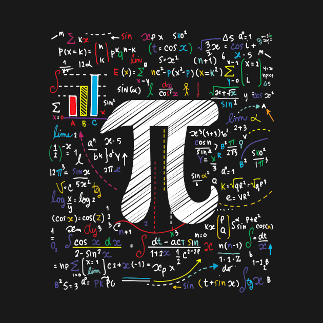 Pi Day Math Equation T-Shirt Math Teacher Student Geek Gifts by Kamarn Latin