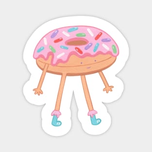 Happy donut out for a stroll Magnet