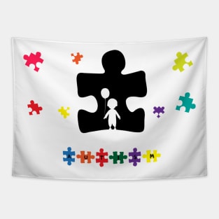 Autism Awareness Amazing Cute Funny Colorful Motivational Inspirational Gift Idea for Autistic Tapestry