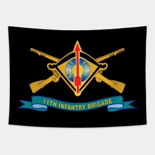 11th Infantry Brigade - DUI w Br - Ribbon X 300 Tapestry