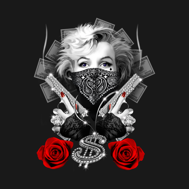Marilyn Gangsta - Marilyn Monroe - T-Shirt | TeePublic