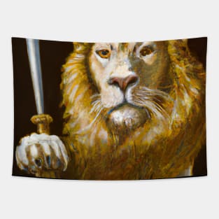 Lion with Crown Tapestry