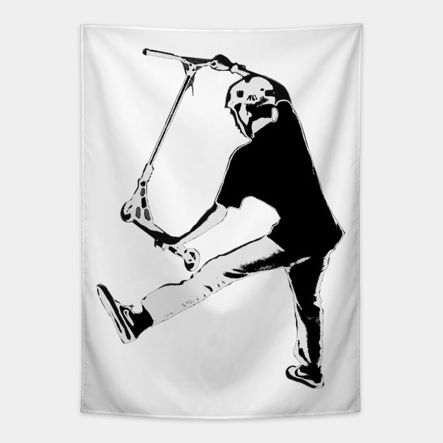 High Flying Scooter Boy - Stunt Scooter Tapestry by Highseller