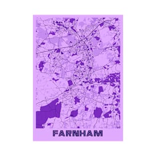 Farnham - United Kingdom Lavender City Map T-Shirt