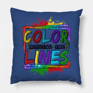 Color Outside The Lines Autism, Autism Awareness, Autism Lines Pillow