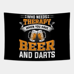 Funny Beer And Darts Player Tapestry