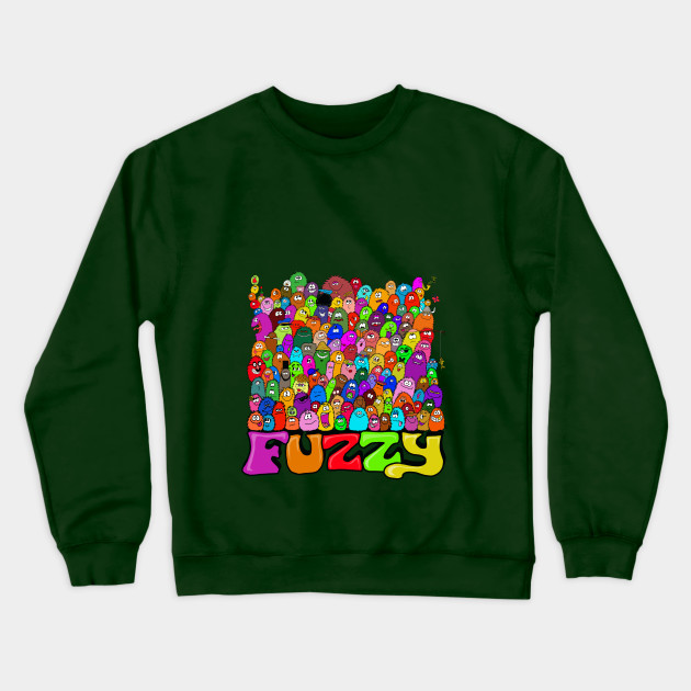 fuzzy crewneck sweatshirt