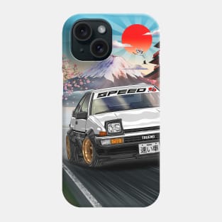 Toyota Trueno (AE86) 1986 Drifting Phone Case