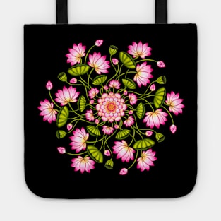 Blooming lotus mandala Tote