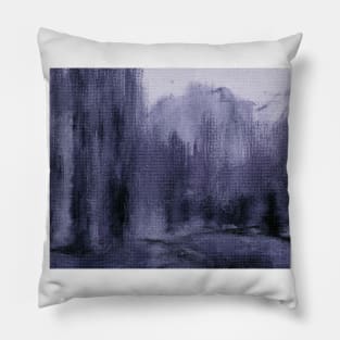 Abstract Oil Painting Very Peri 12c3 Pillow