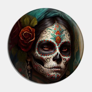 Day of the dead V4 - Women Oil paint Pin