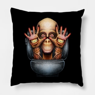 Horror toilet Monster #25 Pillow