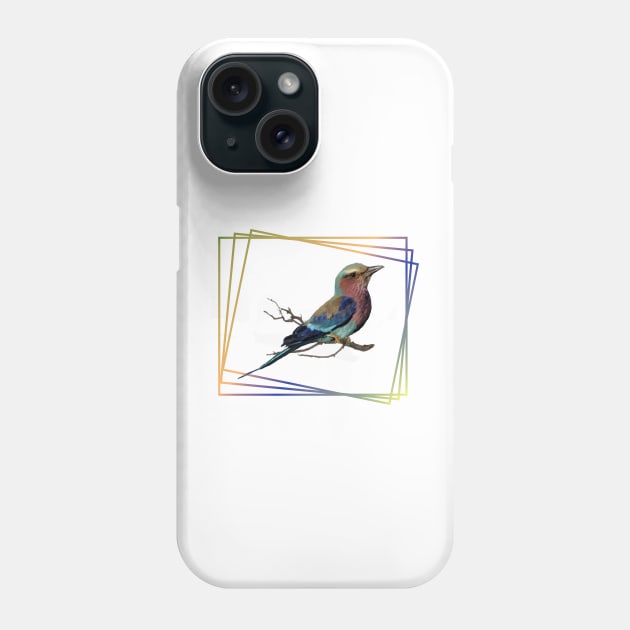 Lilac-breasted-Roller - Bird in Africa Phone Case by T-SHIRTS UND MEHR