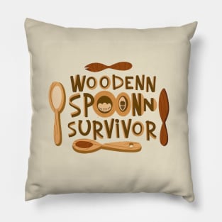 wooden spoon survivor Pillow