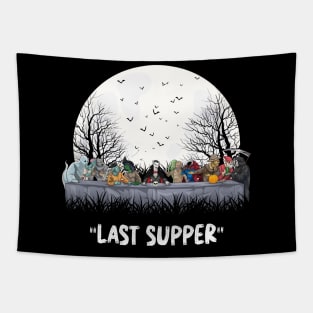 The Last Spooktacular Supper: A Halloween Twist Tapestry
