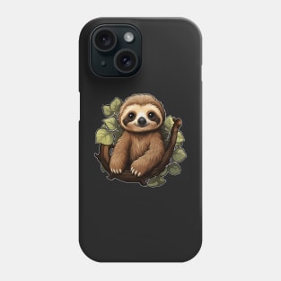 Cute Sloth Hanging Out Phone Case