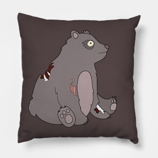 Zombie Bear Cartoon // Funny Halloween Zombie Pillow