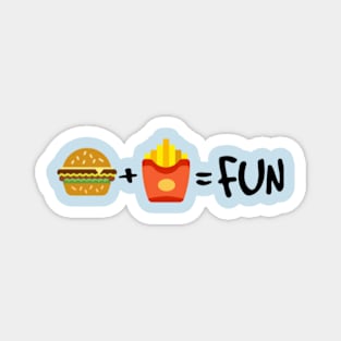 Burger + Fries = FUN Magnet