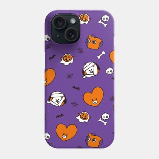 BT21 Halloween Pattern - Purple version Phone Case