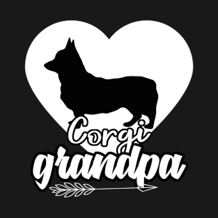 Proud Corgi Grandpa Heart Arrow Father's Day T-Shirt