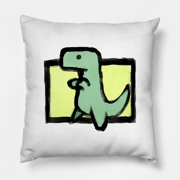 T-Rex Dino Pillow by jorjii anime