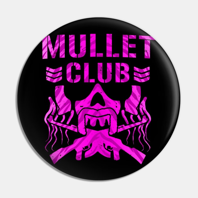 Pink Mullet Club Pin by Indy Handshake