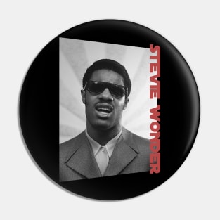 classic stevie wonder monochrome style Pin