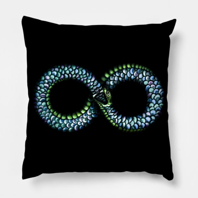 Ouroboros - Infinity Pillow by Nartissima