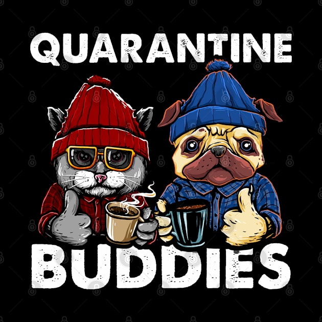 Quarantine Buddies Cat and Dog by AllWellia