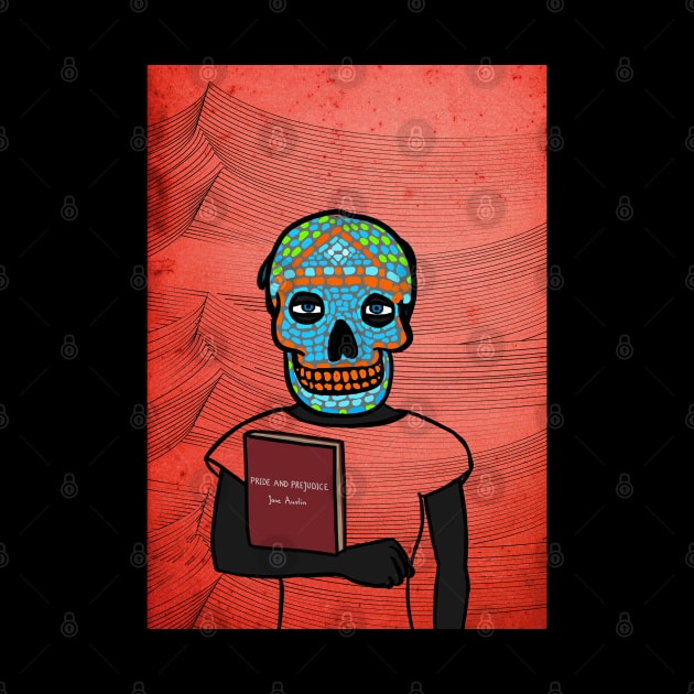 Edgy WTF Digital Collectible - Character with FemaleMask, MexicanEye Color, and BlueSkin on TeePublic by Hashed Art