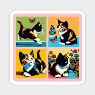 Cat Calico Pop Art - Cute Kitties Magnet