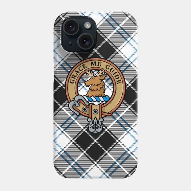 Clan Forbes Crest over Dress Tartan Phone Case by sifis