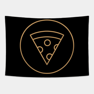 Pepperoni Pizza Logo Tapestry