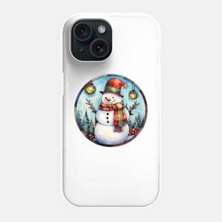 Snowman and baubles Phone Case