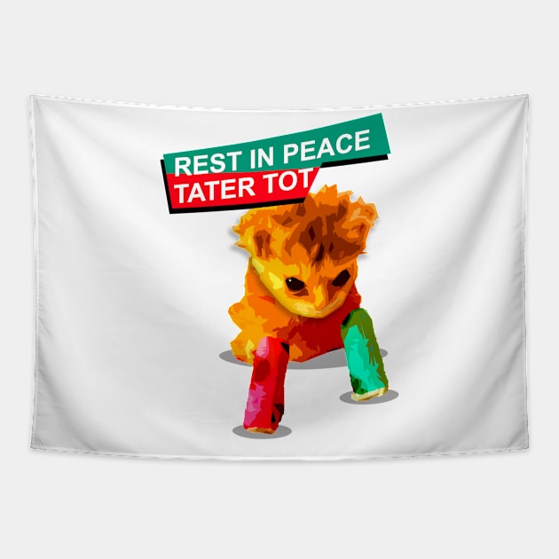 Tater tot cat Tapestry by Abiarsa