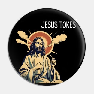 JESUS MEME - Divine Hits: Jesus tokes Pin