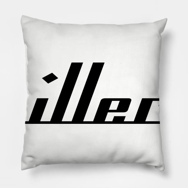 hillers racing team vintage logo Pillow by bworkdesign